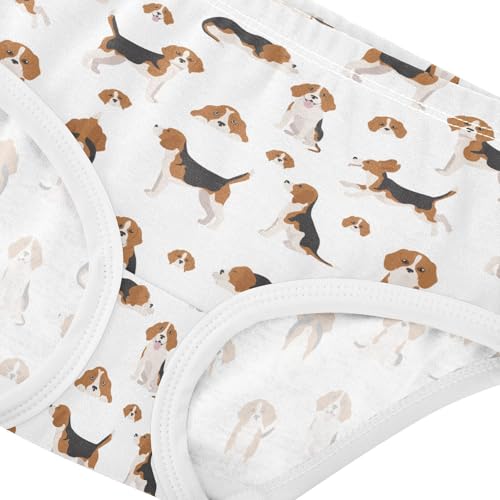 Girls' Underwear Beagle Puppy Cotton Stretch Comfort Toddler Panties4