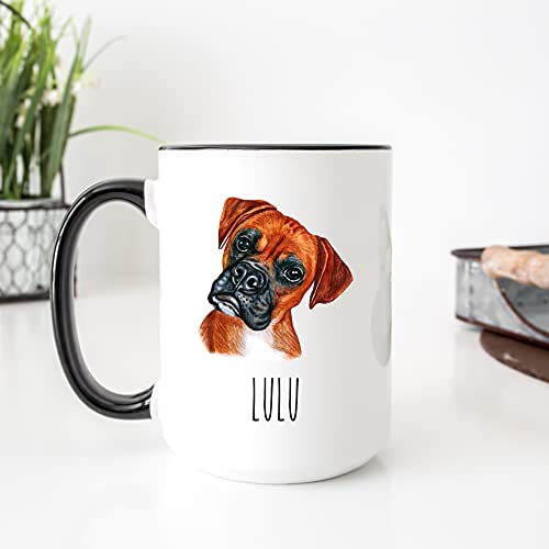 Boxer Personalized Coffee Mug Gifts for Mom Dad Dog Lovers - Custom 15oz or 11oz - Dishwasher Microwave Safe (Boxer)