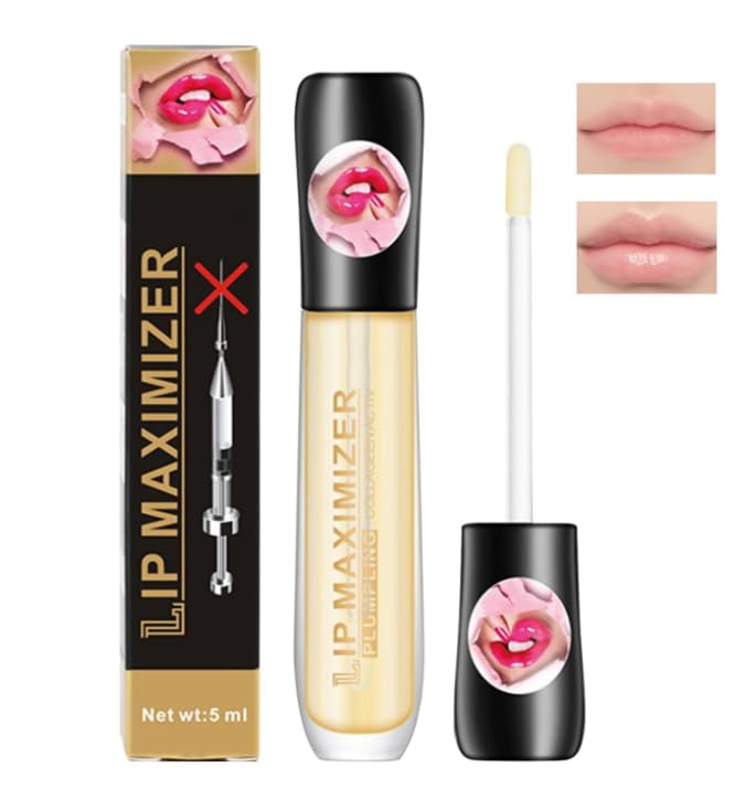 Eazerom 01 Plumping Lip Oil,Lip Plumper Lip Gloss,Aceite Hidratante para Labios,Relleno Labial Natural,Enhancer Para Labios Más Hidratados E Hidratados,Plumping Lip Oil, Plumper Lip Gloss