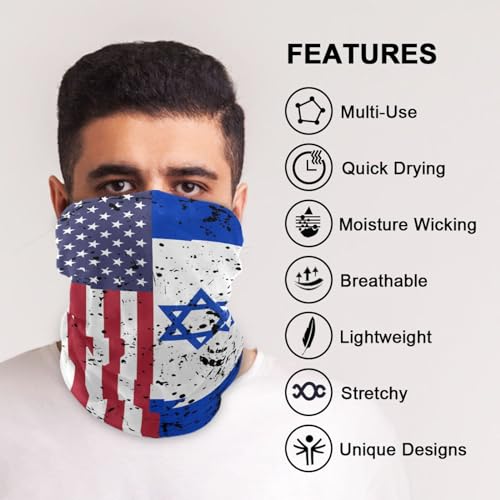 Image of Men Women Bandanas Neck Gaiter Headwrap Balaclava | Seamless Face Cover Scarf Neck Warmer Breathable Headwear for Hiking Cycling