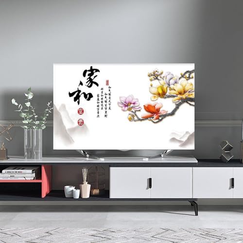 Brand-dashcos Copertura Antipolvere per TV-Copertura Protettiva per Televisori con Motivo Raffinato,A Tutela dello Schermo del Tuo Televisore