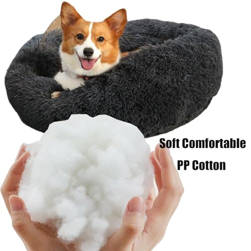Donut lit pour chien de 70 cm lavable pour soulager l'anxiété animale - 6