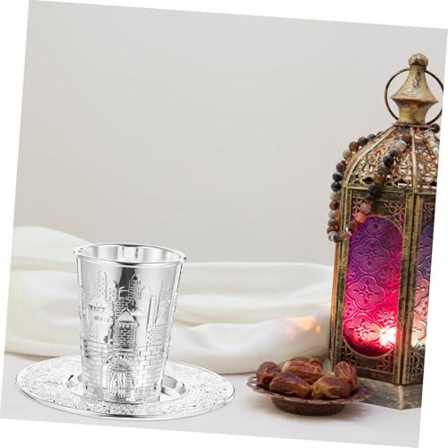 Table de Shabbat : ensemble gobelet Kiddush gravé pour le vin - 3