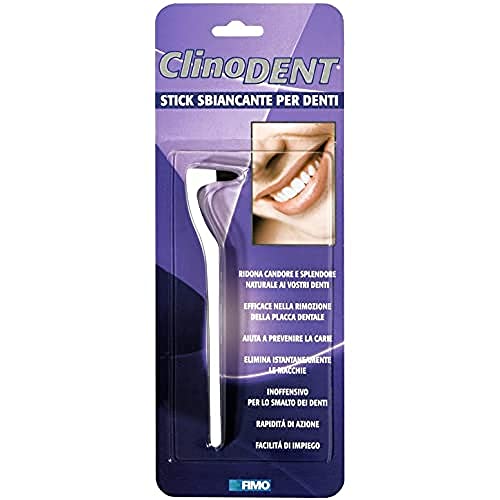 Clinodent Stick - Gommina Sbiancante per Denti, Elimina le Macchie, Ridona Splendore ai Denti, Efficace nella Rimozione della Placca