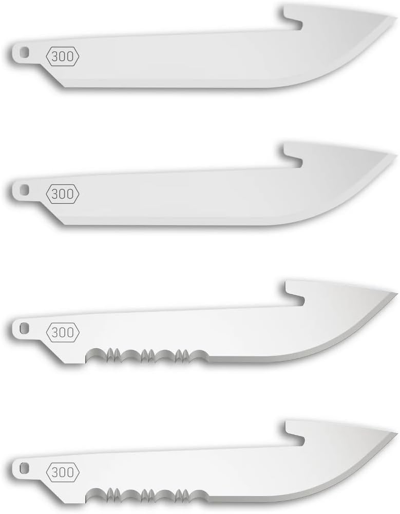 OUTDOOR EDGE RazorSafe 3" Utility Blade Dispenser - Compact & Convenient 12 Pack of EDC Utility Knife Blades, Compatible 3" Razor Blade Knives, Perfect for Work & Everyday Carry