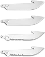 Vista 10 de OUTDOOR EDGE RazorSafe 3" Negro Drop-Point Paquete de 6 Hojas Negras EDC Drop Point Compatible con Cuchillos de Hoja de Afeitar de 3" Perfecto
