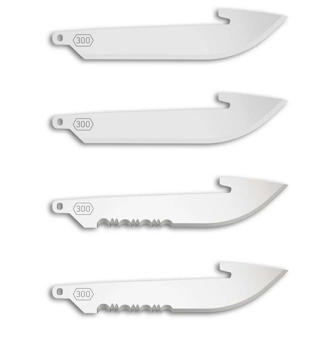RazorSafe Blades: 6 Black Drop Point Blades - EDC -12
