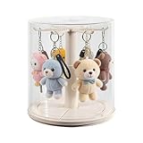 Rotating Doll Display Case, Dustproof Stackable Clear Showcase, Hobby Display for Figures, Plush Toys, Statues, Badge Pendants, Models, Storage for Children’s Room, Store, Desktop Collection