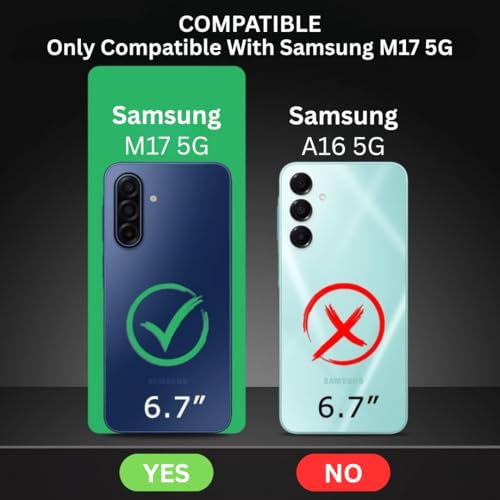 Image of Back Cover Case for Samsung Galaxy M17 5G | 360 Protection Mobile Phone Case | Mag-Safe | Camera Protection | Samsung Galaxy M17 Back Cover | Samsung Galaxy M 17 5+G - Black TPU + PC