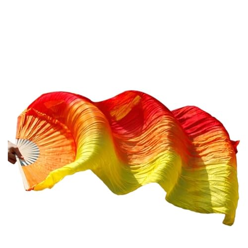 Éventail de danse du ventre en imitation soie 180cm | Voile dégradé