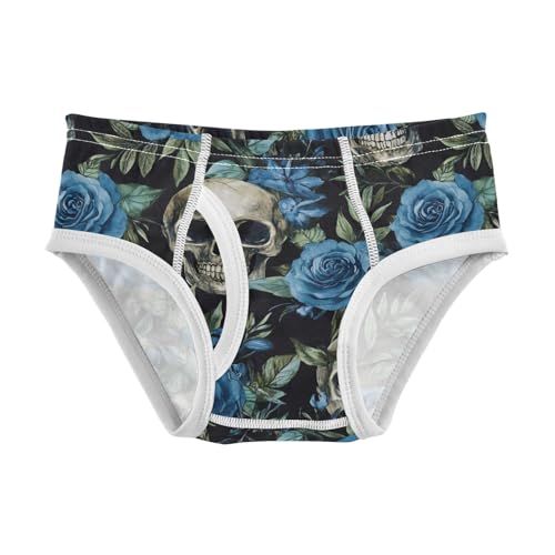 Sugar Skulls Blue Roses Toddler Boy's Underwear 2T 202c0082