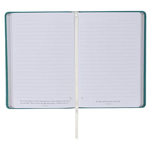 Christian Art Gifts Classic Journal Be Still And Know Psalm 46:10 Floral Inspirational Scripture Notebook, Ribbon Marker, Teal/Gold Faux Leather Flexcover, 336 Ruled Pages Imitation Leather – January 1, 2021 - Image 6