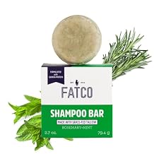 FATCO Shampoo Bar | Tallow-Based | Rosemary + Mint | Nourishing + Moisturizing | Great for All Hair Types | Zero Waste 2.7 oz