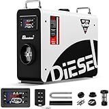 Dkenicor Diesel Heater 12V/24V, 4L 8KW Diesel Air Heater with LCD Monitor & Remote Control, Fast Heating for Tents, Cars, RVs, Trucks, Campers, Trailers,White