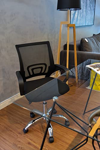 Cadeira para Escritório, Rivatti, Office Santiago Preto - Base Cromada