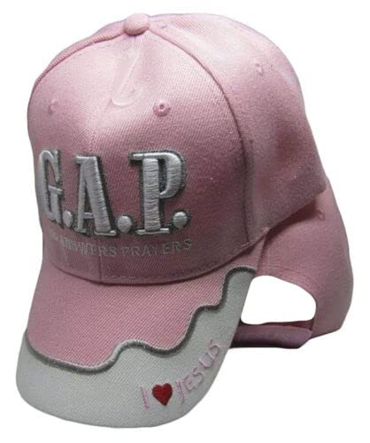 God Answers Prayers Embroidered Jesus Christ Ball Cap Hat 814 (Pink) CAP814