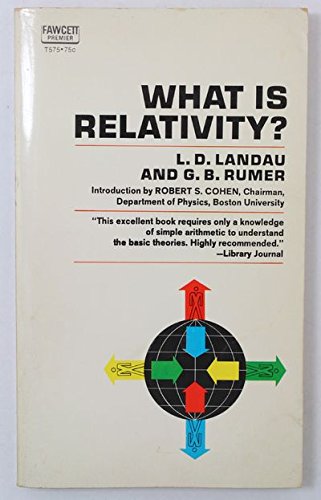 What is relativity? (A Fawcett premier book) B0007EAON2 Book Cover