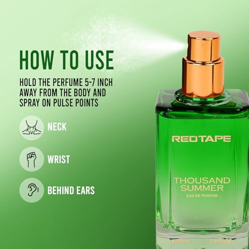 Image of Red Tape Thousand Summers Eau De Parfum 100ML | Unisex Perfume | Long-Lasting Floral & Aromatic Fragrance | Fresh Scent | Premium Perfume for Men & Women | Ideal Gift Option