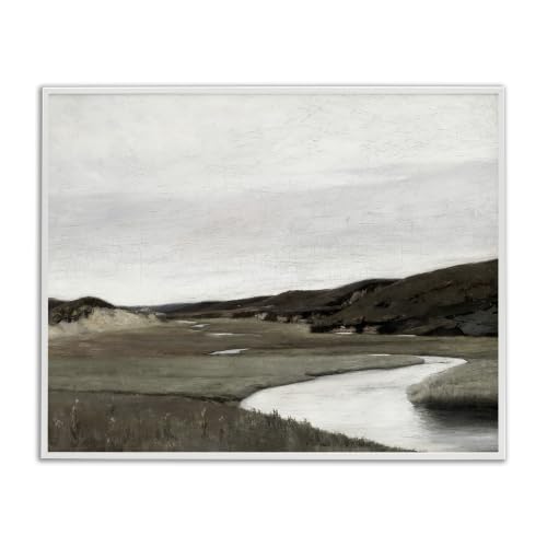 Rural Stream Classic Landscape, 11 x 14 Inch Framed Giclée Print