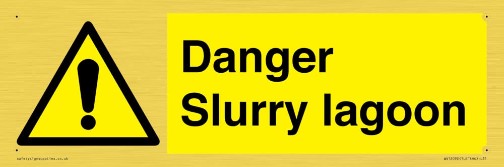 Danger Slurry lagoon Sign - 300x100mm - L31