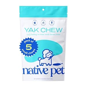 Native Pet Yak Chews (5 Small Chews) – Yak Milk Chews for Puppies & Small Dogs – Puppy Chews for Teething – Puppy Teething Toys – Puppy Yak Chews for Teething – Yak Bones for Puppies – Dog Treats