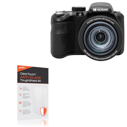 BoxWave Screen Protector Compatible with Kodak PIXPRO AZ425 - ClearTouch Anti-Glare ToughShield 9H (2-Pack), Anti-Glare 9H Tough Flexible Film Screen Protector