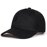 American Flag Hat Flexfit Dad Hat Embroidered Fitted US Flag Baseball Cap for Men Women Black