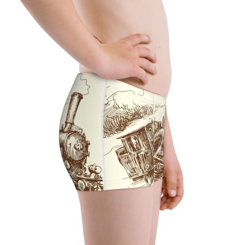 Boys' Cotton Boxer Brief Soft Underwear-Train2