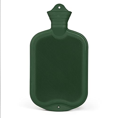 Naturkautschuk-Wärmflasche von Grünspecht, groß und dunkelgrün