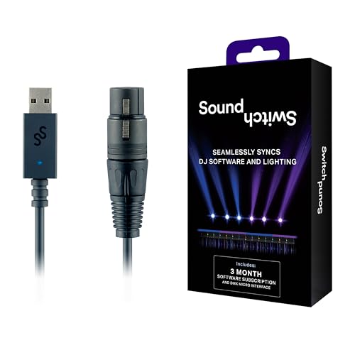 SoundSwitch Micro DMX Interface - Ultra-Compact USB to DMX Interface with 3-Month Free SoundSwitch Software Access