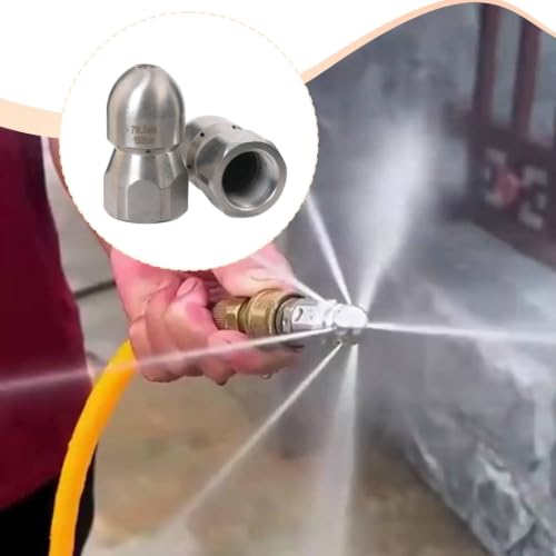 Hidrolavadora rotativa con accesorio de acero inoxidable G1/2 de alta resistencia para desagüe 5
