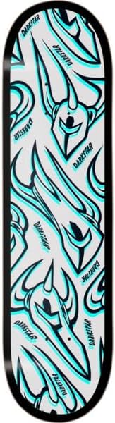 Darkstar Overprint Deck-8.0 Wht/Blu Rhm