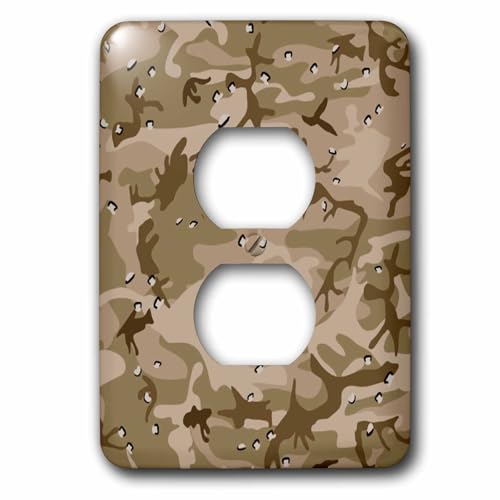 2 prises de prise Marron pour cacher les plaques blanches ternes 3dRose - 2