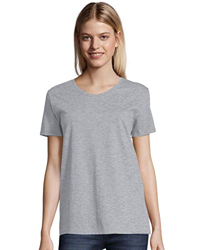 Hanes Womens ComfortSoft Relaxed Fit V-Neck T-Shirt, M