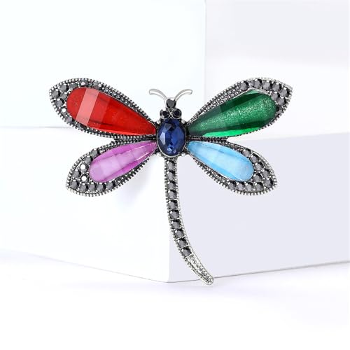 Image of Dragonfly Resin Brooch Lapel Pins for Women Girls Cute Elegant Animals Brooches for Dresses Suit Hat Bag Fashion Trendy Jewelry Ceremony Banquet Decoration