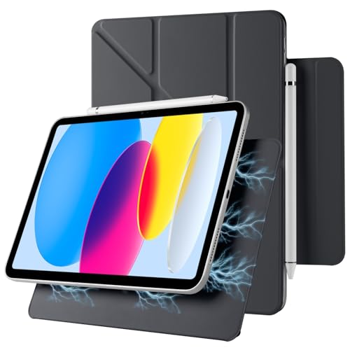 Coque iPad Air 13 M3 2024 fine légère noire avec support multi-angle et rabat intelligent