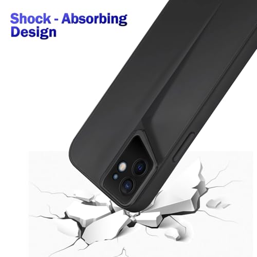 Image of Amazon Brand - Solimo Ultra-Thin Blade Runner Series Matte Finished Camera Protection Soft Back Cover for Apple iPhone 12 - Black
