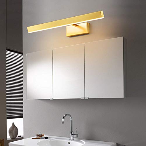 Lampe miroir LED laiton vintage 10W avec diffuseur acrylique 25cm