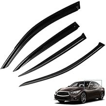 Window Visors Sun Rain Guards - Window Deflectors for Car 4-Pack Vent Shade Deflector Replacement for Q50 2014-2020