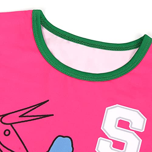 Sicypoty Girls Cheerleader Costume Cheerleading Dress For Halloween Party Pink 7-8Years #TOP1