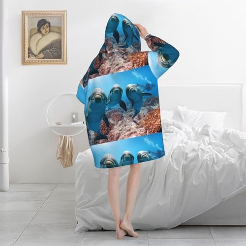 Sweat à capuche couverture dauphin pour vos soirées cocooning à la maison - 5