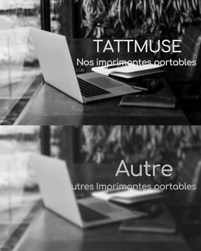 Image of TATTMUSE Bluetooth Portable Thermal Printer Black & Printer Carrying Case Black