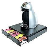 【Caps Racks】 ネスカフェ ドルチェグスト 専用 カプセルホルダー 収納 ラック 引き出し式 36カプセル用 ブラック