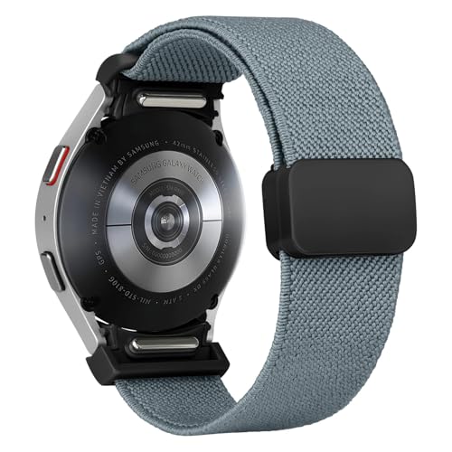 [�����ȓX] �ɓK��Samsung Galaxy Watch 7 6 5 4 44mm 40mm/FE/5 Pro 45mm �i�C���� ���ԂȂ��u���X���b�g Watch 6 Classic 47mm 43mm �X�g���b�v(Blue Gray)