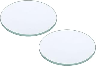 PATIKIL 12" (300mm) Focal Length Double Convex Lens, 2 Pack 50mm Diameter 4mm Height Glass Optically Polished Round Edges Lens for Physics Experiment, Clear
