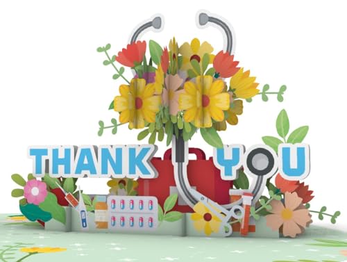 iGifts AiGifts And Cards Gracious Healer 3D Pop Up Greeting Card - 6"x8", Doctor Appreciation, Medical Thank You, Physician Gratitude, Hospital Staff Tribute, Retirement, Med School Graduation - with