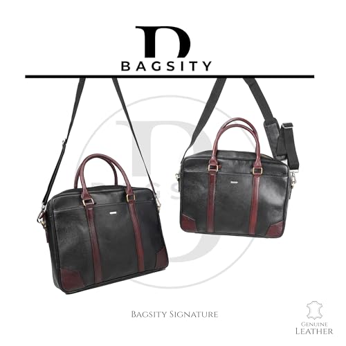 Image of Laptop Bag for Man Leather | Office Laptop Bag for Men with Shoulder Strap | Sleek Formal Bag for Man | Leather Messenger Bag for Men | Professional Office Bag