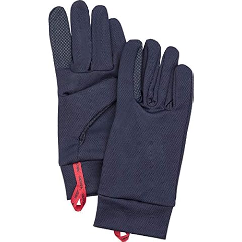 Hestra Touchscreen Gloves: Touch Point Dry Wool Liner-Base Layer, Run, Hike and Ski, Navy, 10 Cover