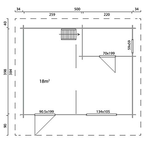 Alpholz Gartenhaus Fiona aus Massiv-Holz | Gerätehaus mit 70 mm Wandstärke | Garten Holzhaus inklusive Montagematerial… – Bild 3