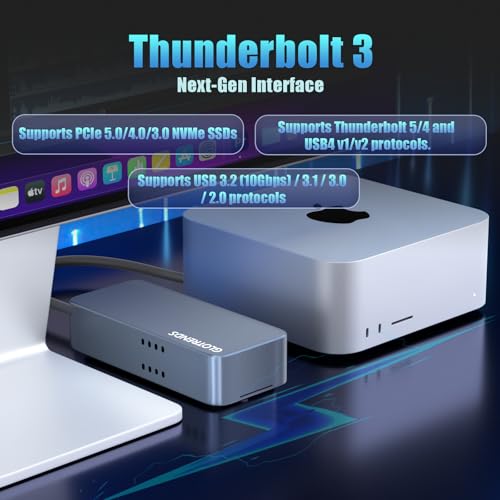 GLOTRENDS EM6007 Enclosure para M.2 NVMe SSD 40Gbps miniatura 2